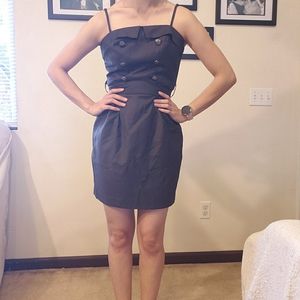 Black mini dress spaghetti strap